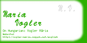 maria vogler business card